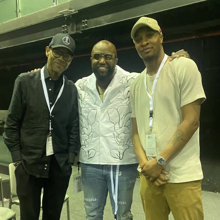Albert M. Carter with Jimmy Jam and Rico Love